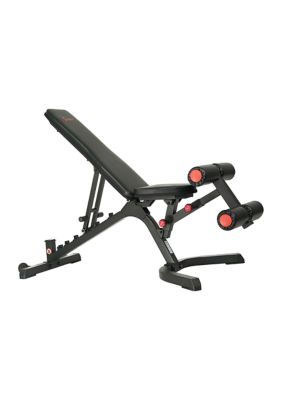 Sunny Health & Fitness Fully Adjustable Power Zone Utility Bench, Black