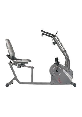 Sunny Health & Fitness Cross Trainer Magnetic Recumbent Bike With Arm Exercisers