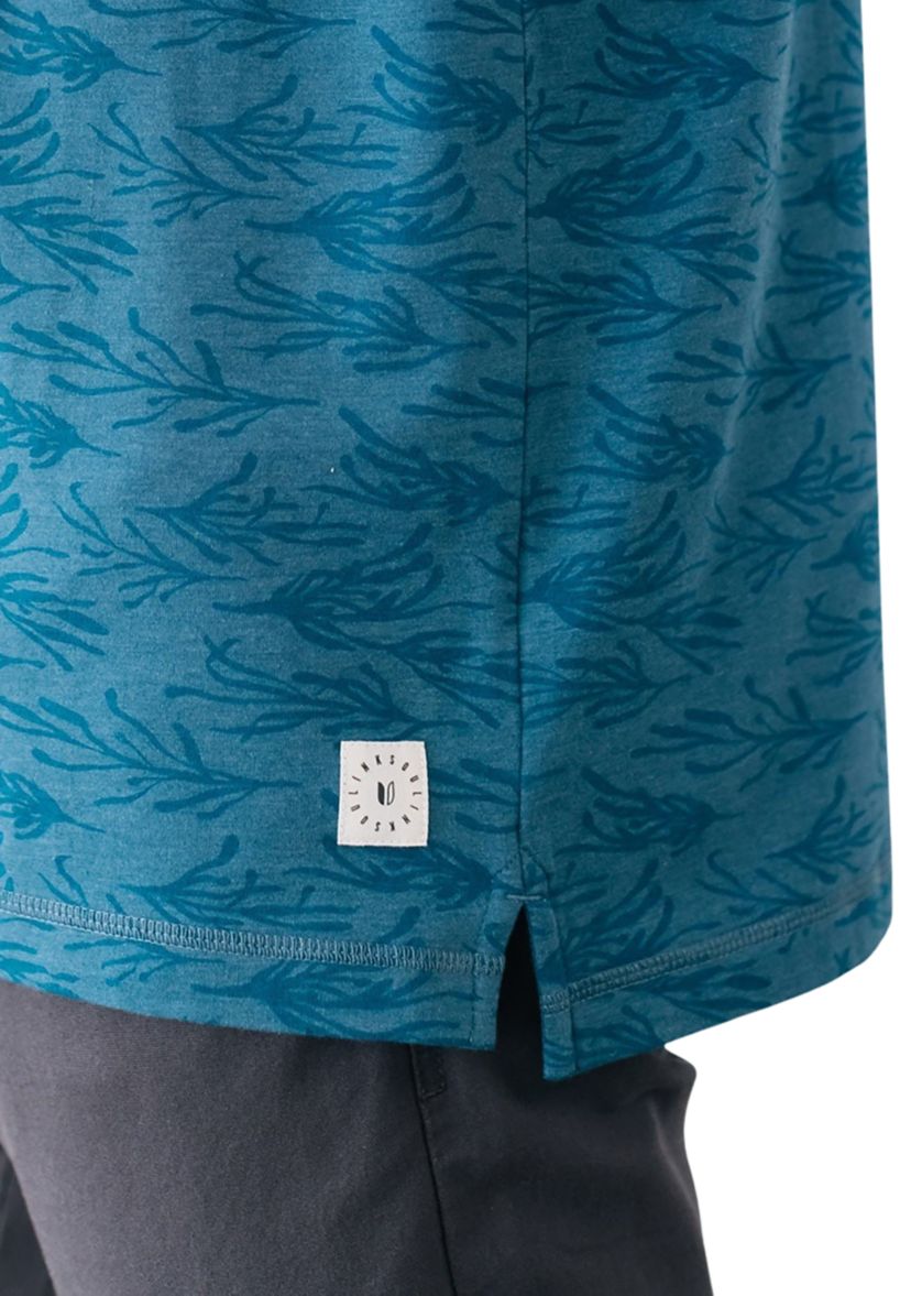 Seaweed Print Anza Polo Shirt 