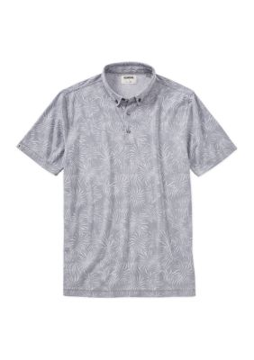 Men's Leaflet Print Oxford Polo Shirt