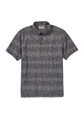 Men's Oxford Vine Printed Polo Shirt