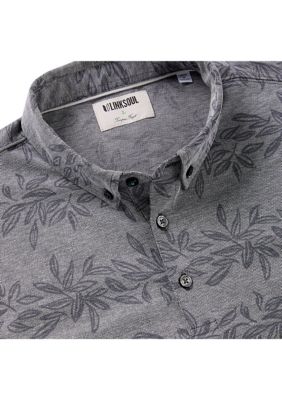 Men's Oxford Vine Printed Polo Shirt