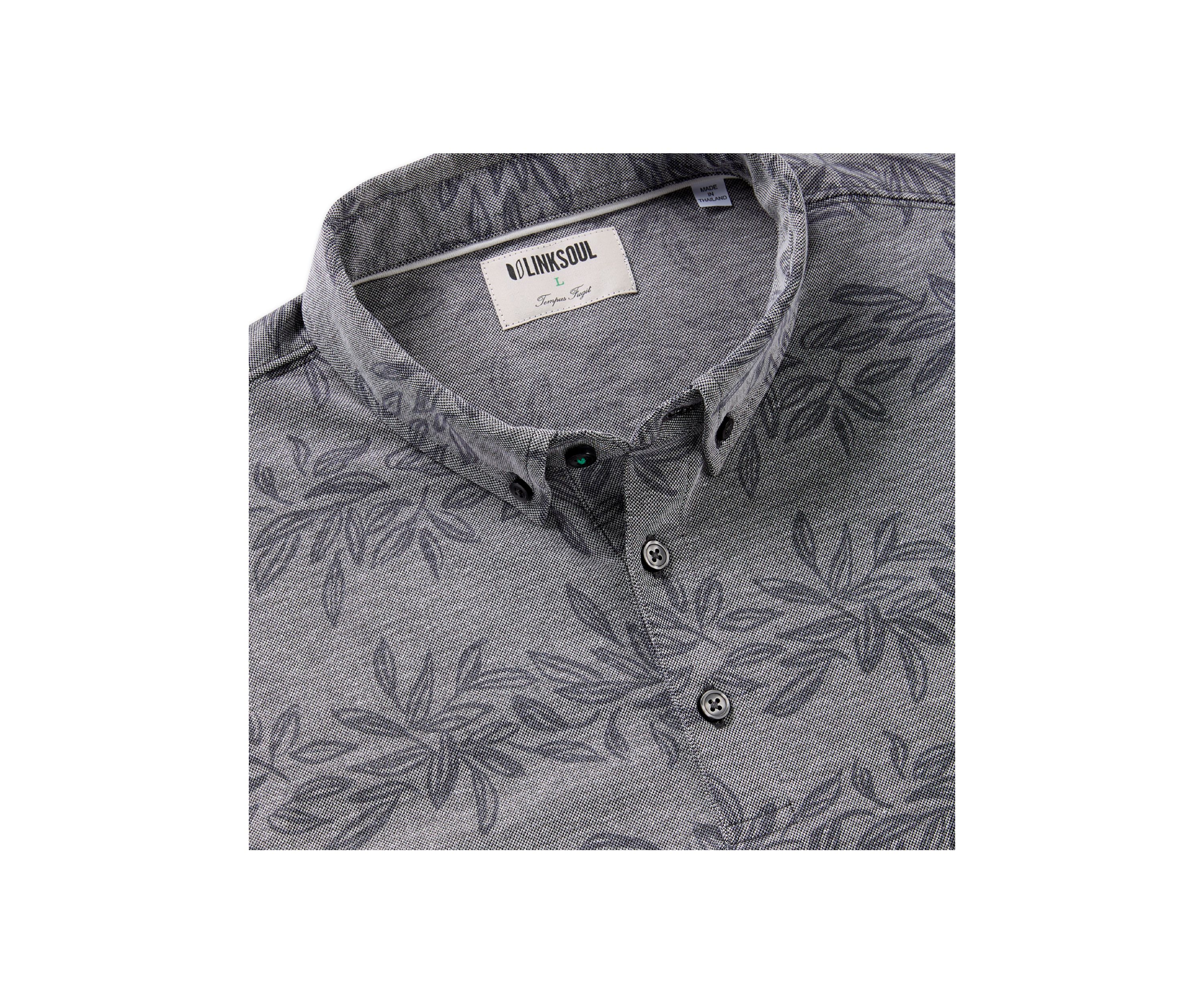 Mens Oxford Vine Printed Polo Shirt