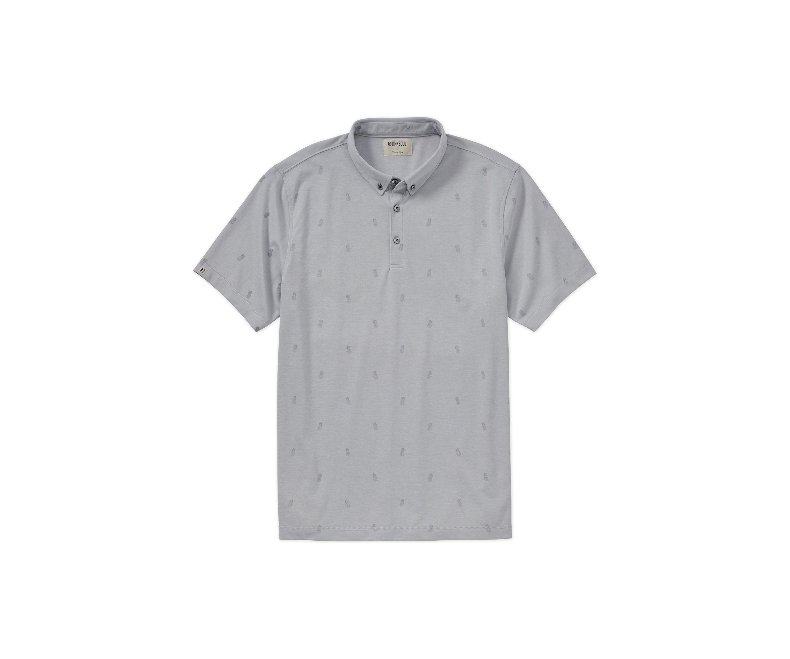 Mens oxford Micro Pineapple Polo Shirt