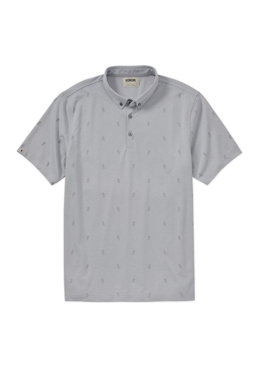 Mens oxford Micro Pineapple Polo Shirt