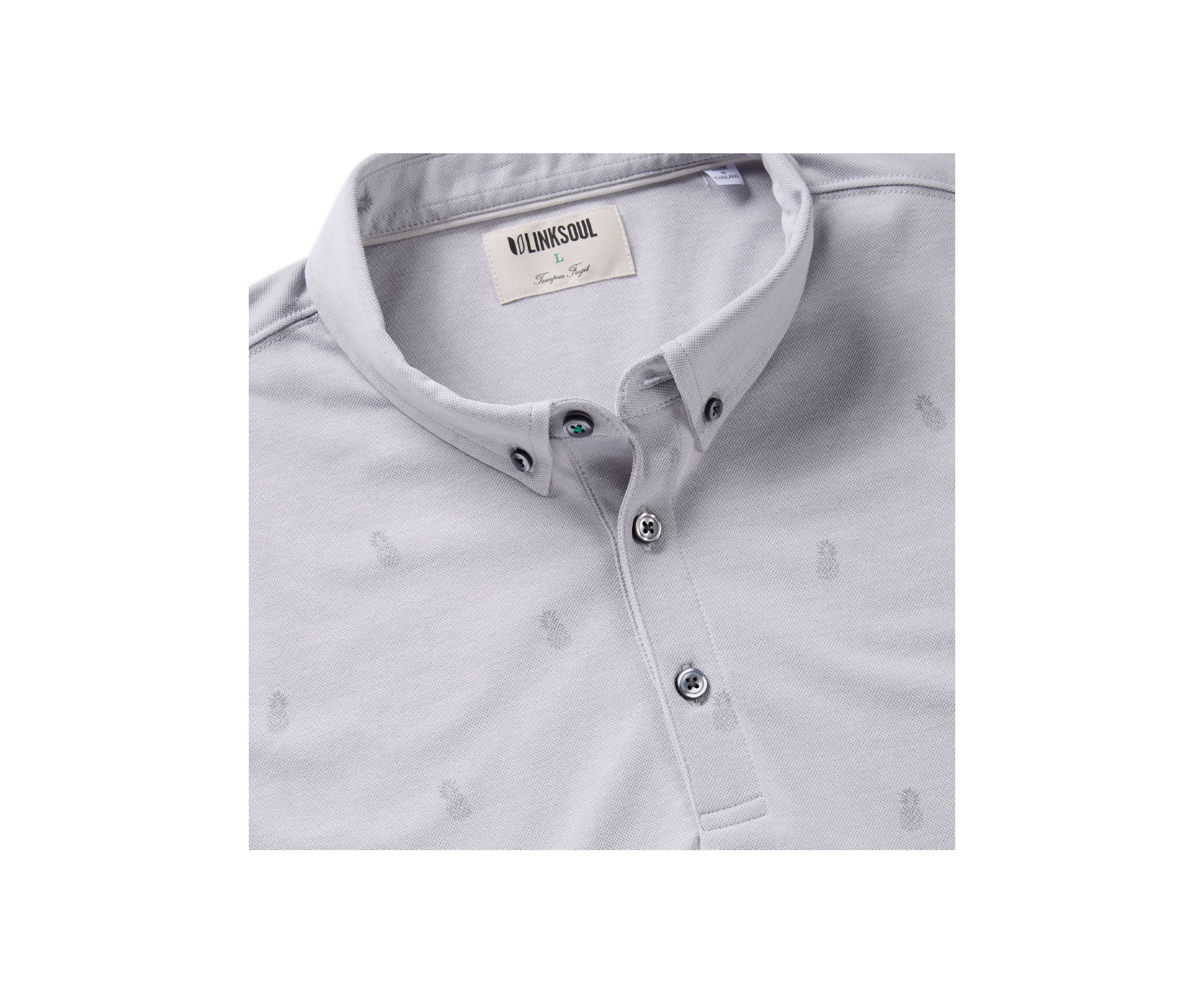Mens oxford Micro Pineapple Polo Shirt