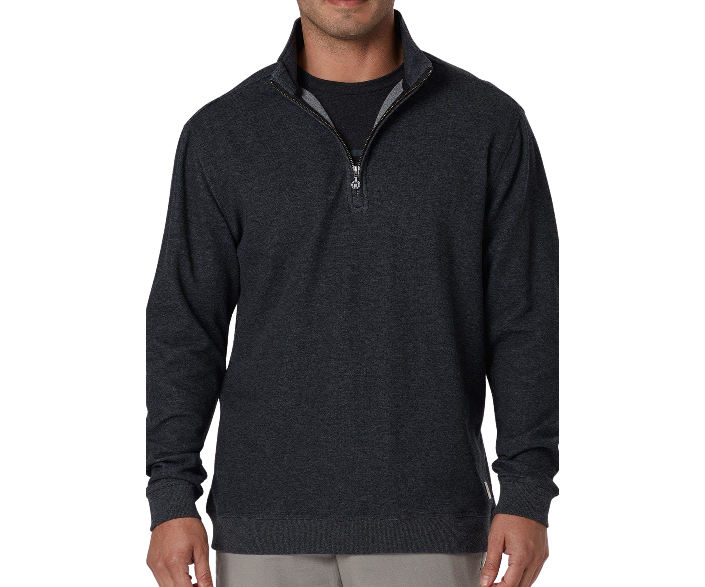 Mens Double Knit Half Zip Pullover 