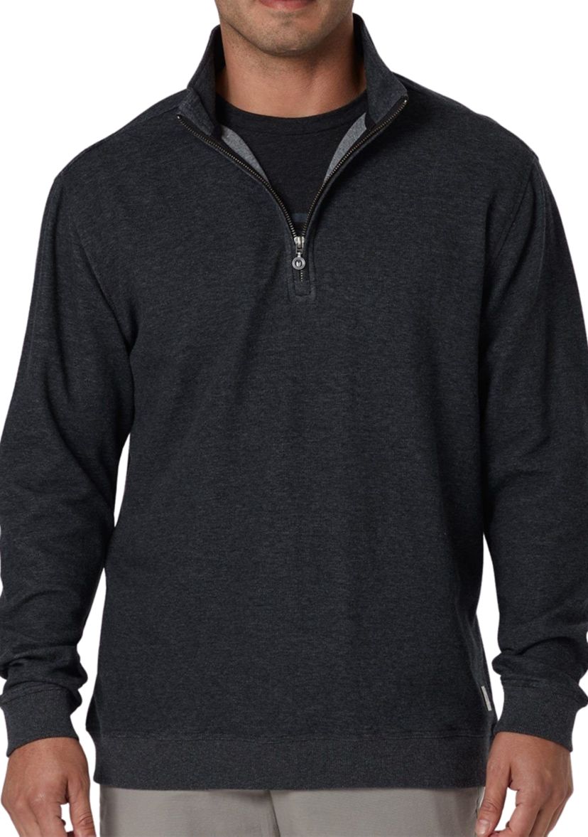 Mens Double Knit Half Zip Pullover 