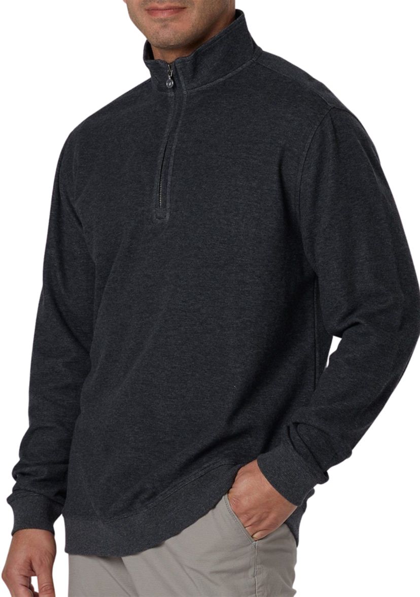 Mens Double Knit Half Zip Pullover 