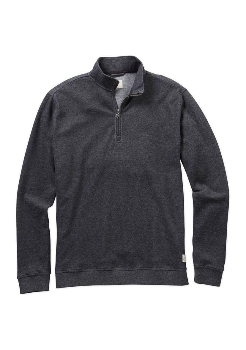 Mens Double Knit Half Zip Pullover 