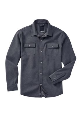 Men's Knit Twill Shirt Jacket