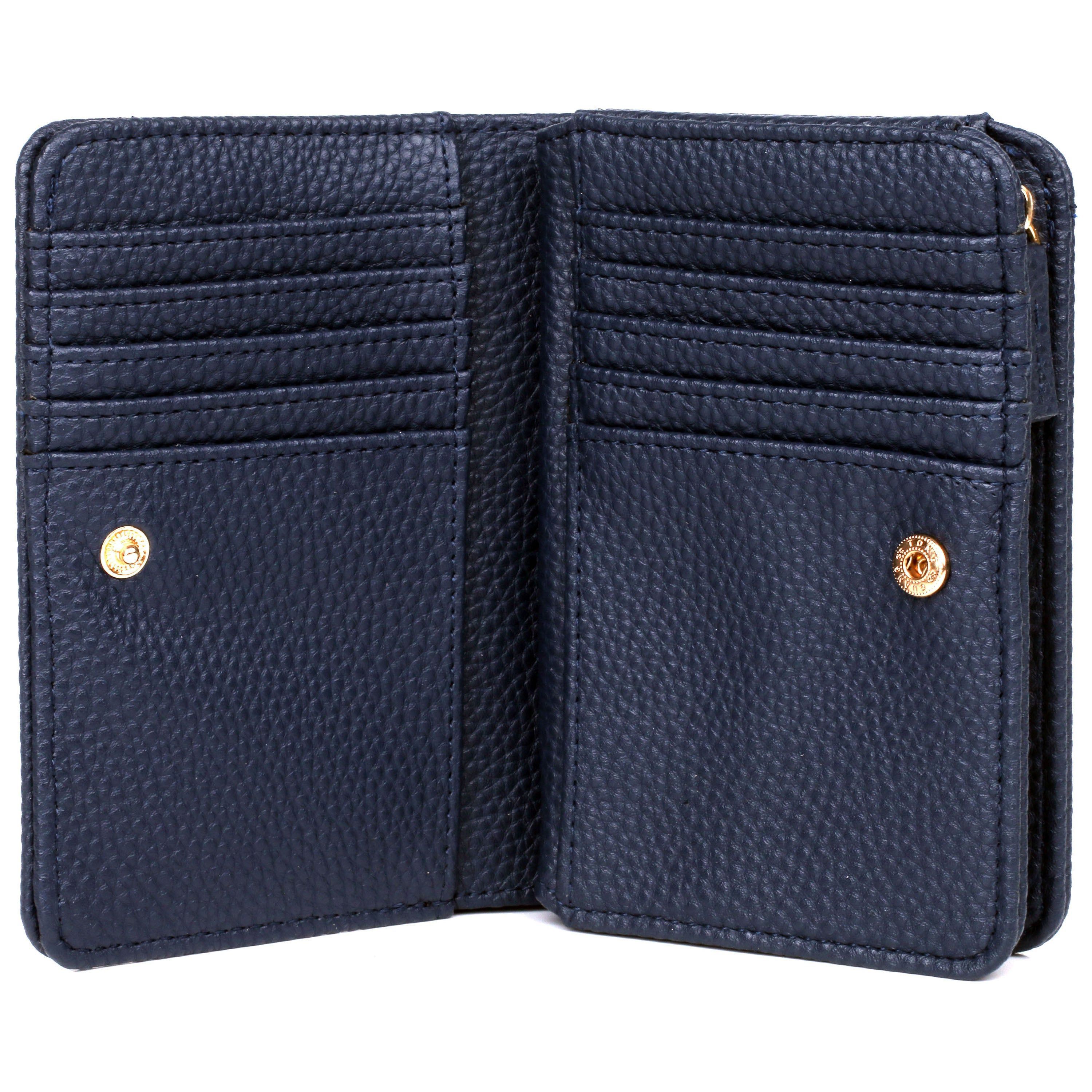 Solid Pebble Vegan Leather Snap Bi-fold