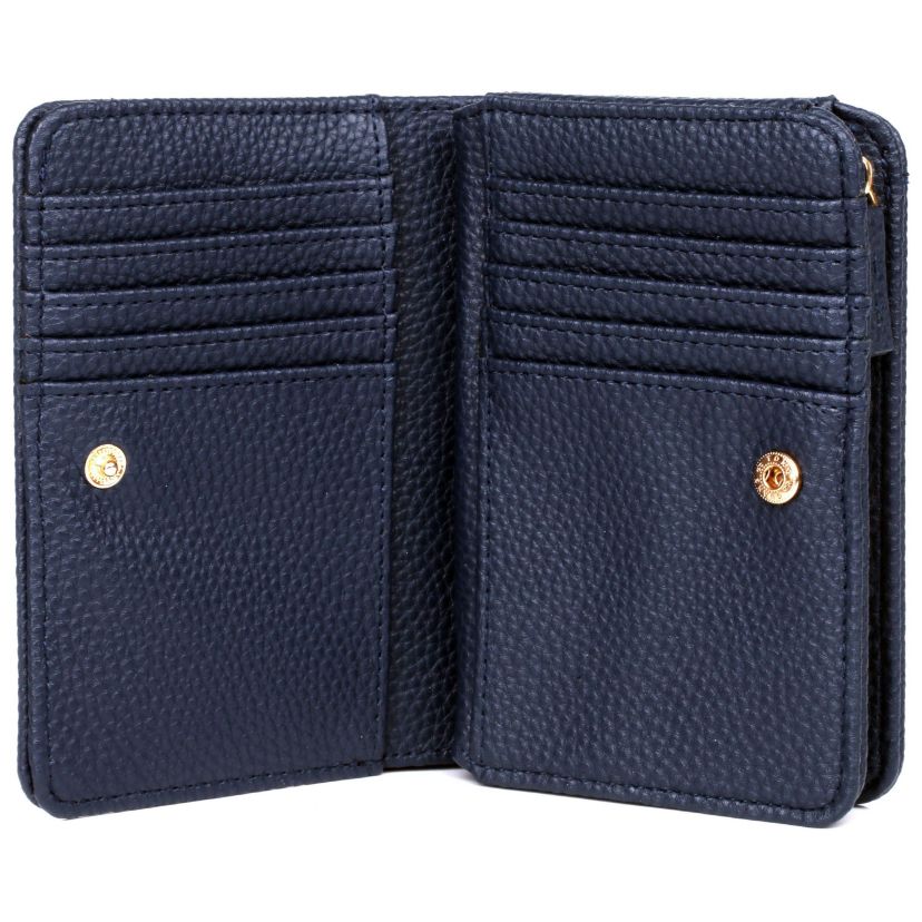 Solid Pebble Vegan Leather Snap Bi-fold