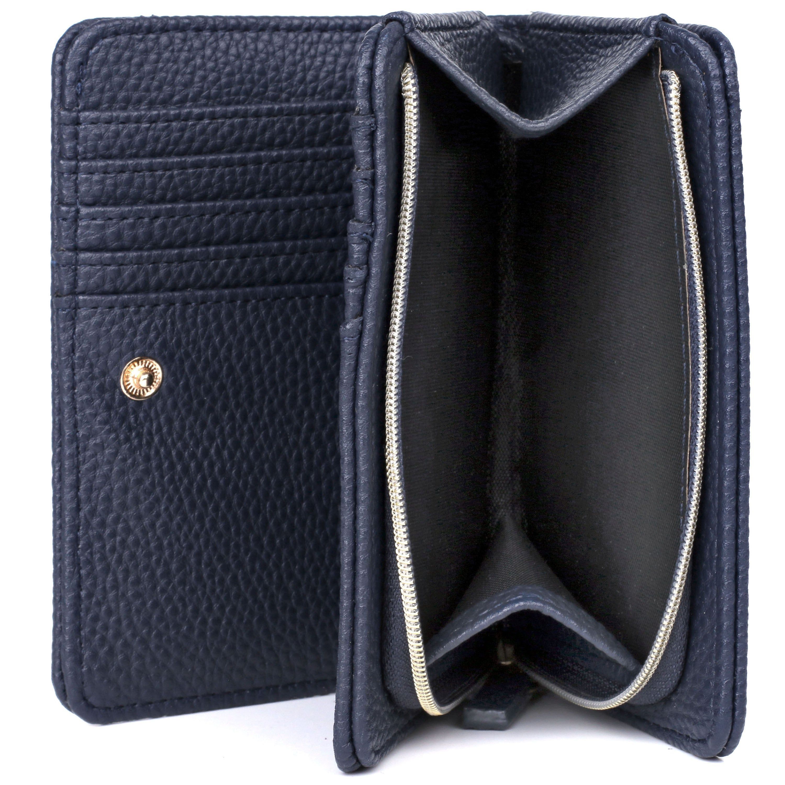 Solid Pebble Vegan Leather Snap Bi-fold