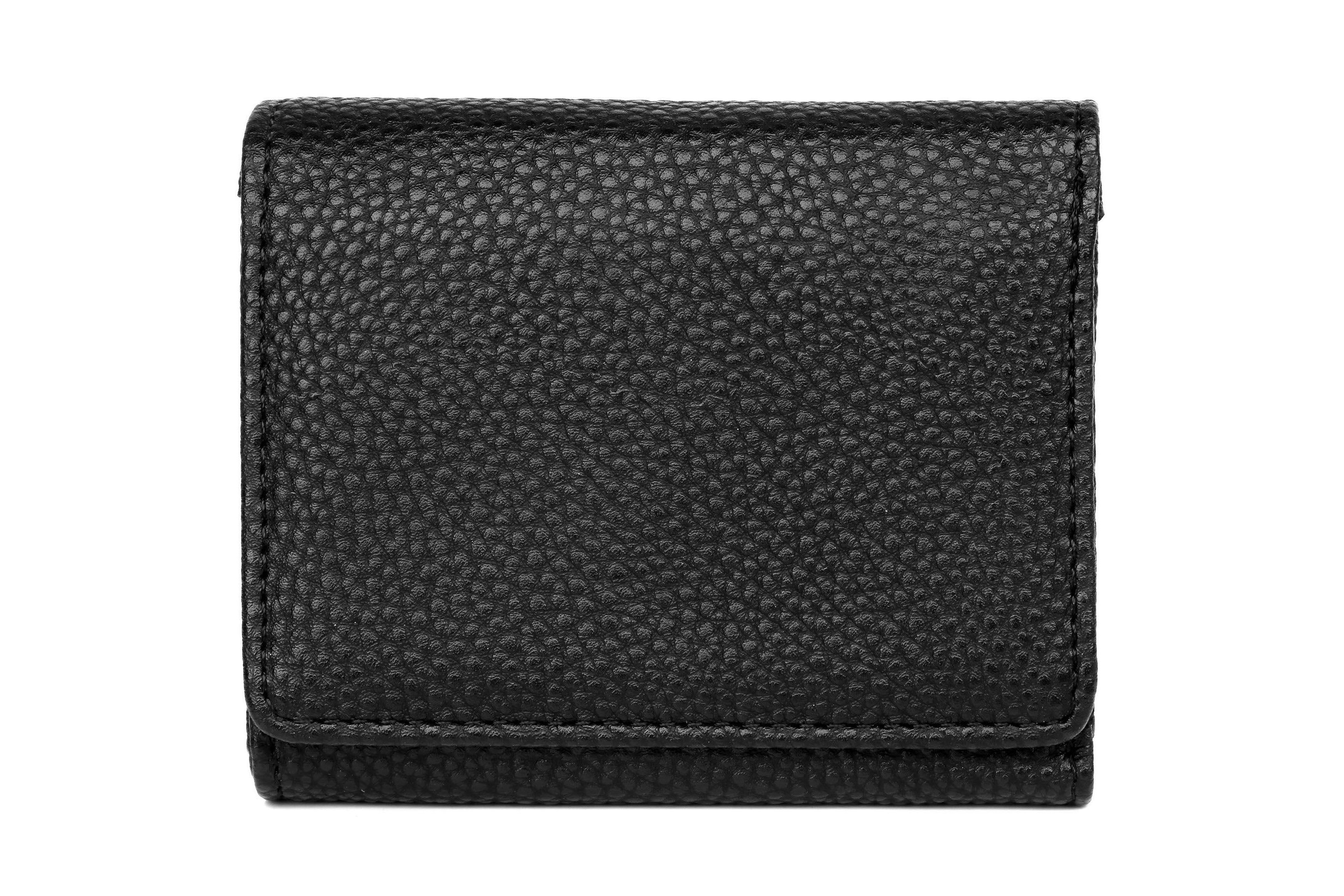 Solid Pebble Vegan Leather Medium Trifold