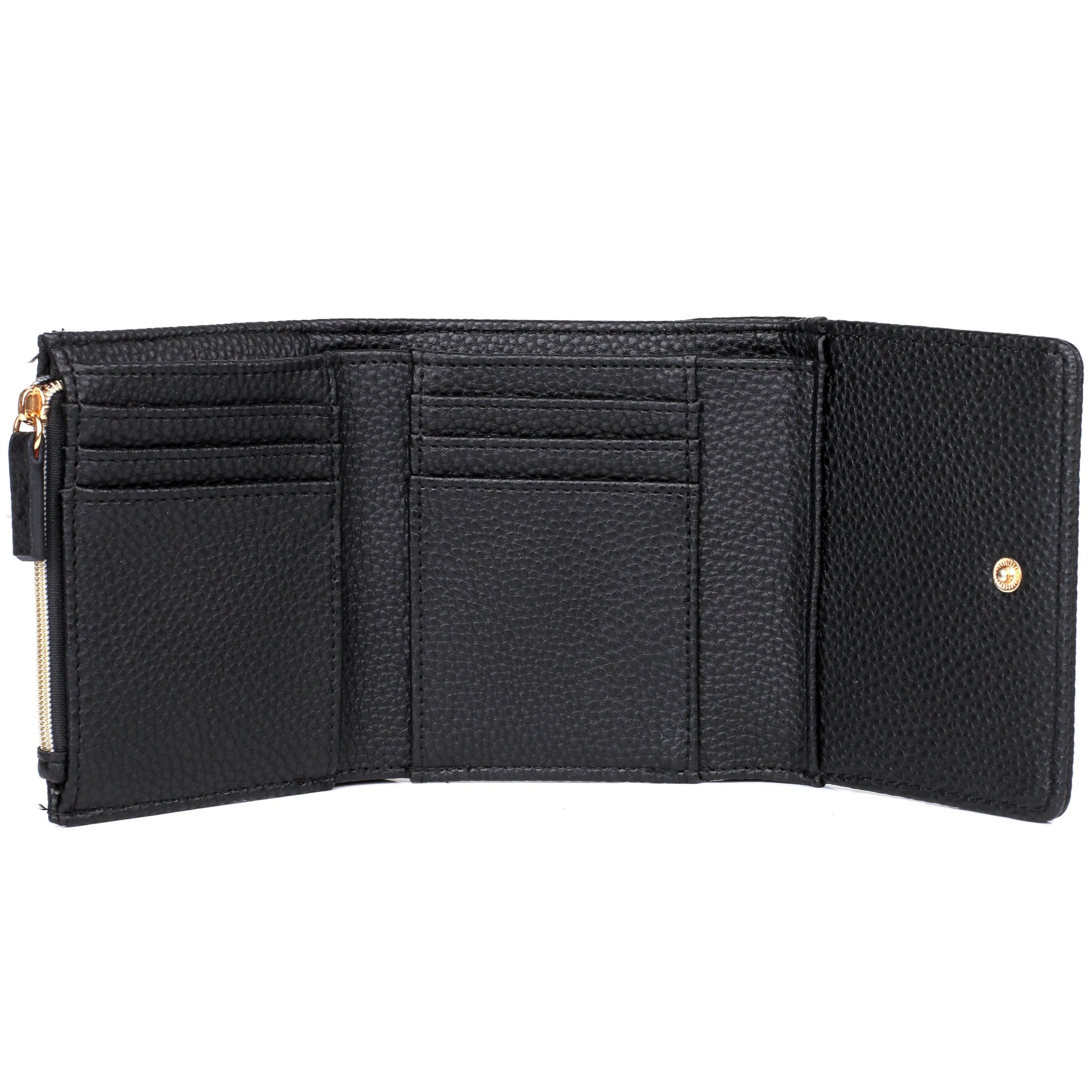 Solid Pebble Vegan Leather Medium Trifold