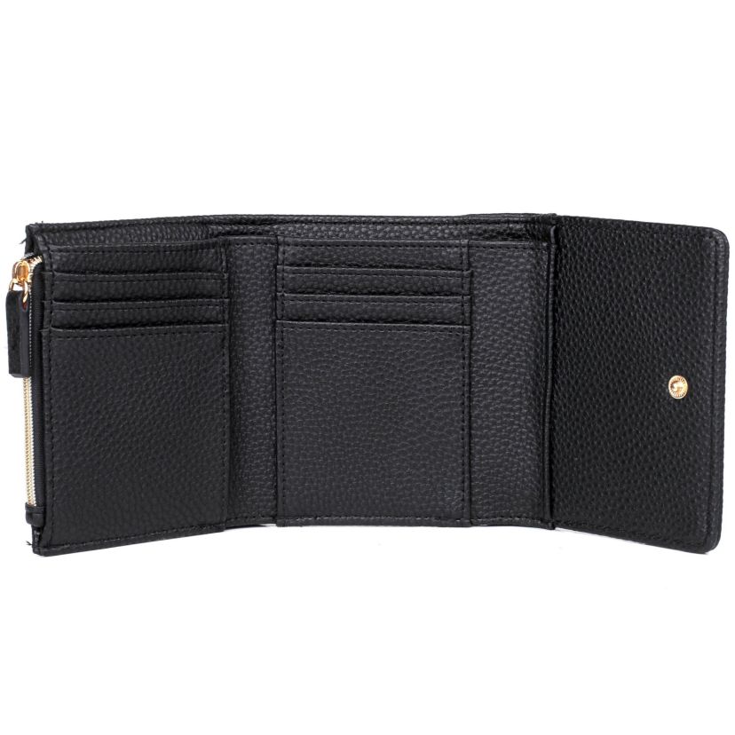 Solid Pebble Vegan Leather Medium Trifold