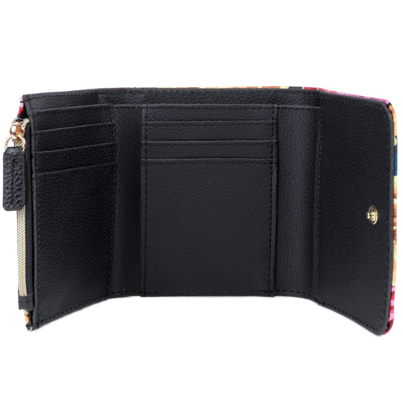 Solid Pebble Vegan Leather Medium Trifold