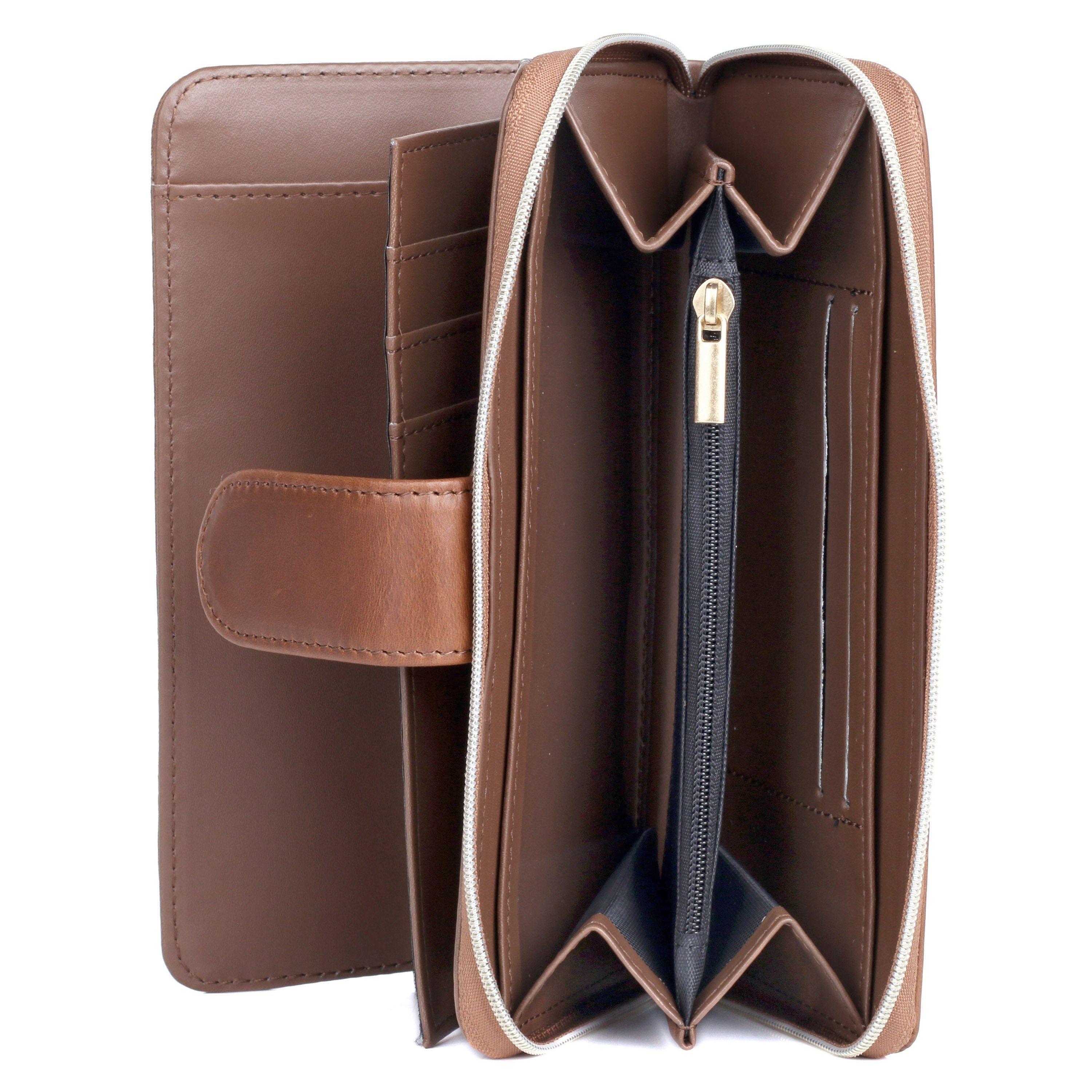 Tooled Leather Checkbook Wallet