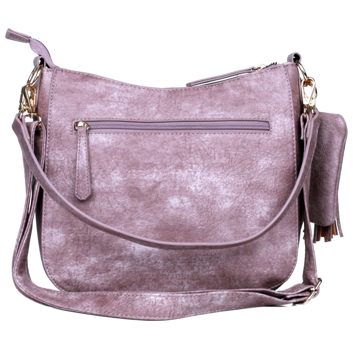 Whip Stitch Vegan Leather Crossbody Bag