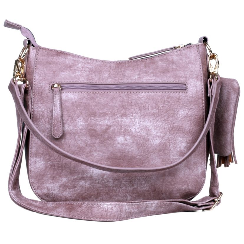 Whip Stitch Vegan Leather Crossbody Bag