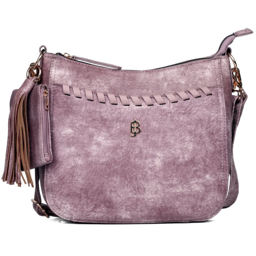 Whip Stitch Vegan Leather Crossbody Bag