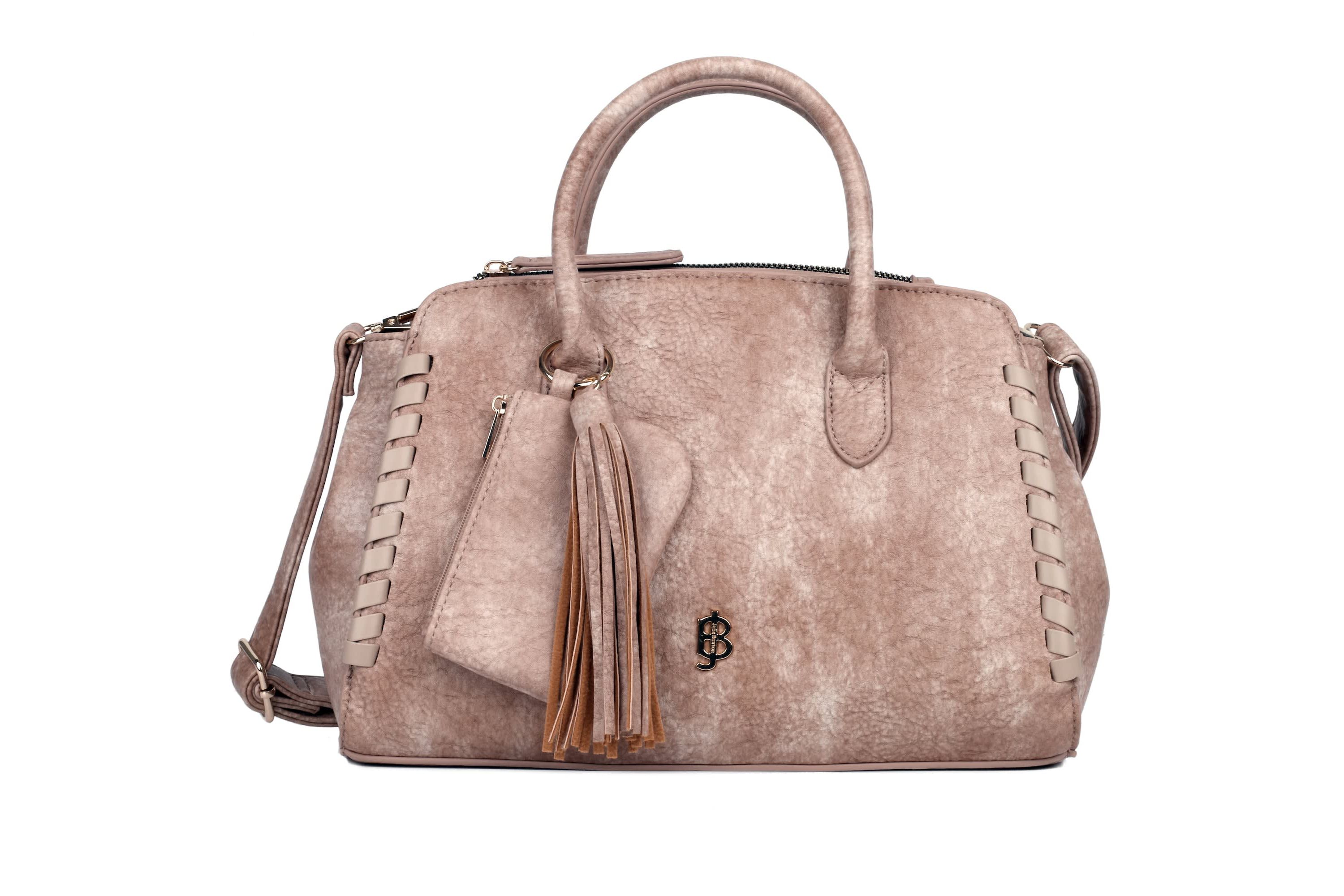 Whip Stitch Vegan Leather Satchel
