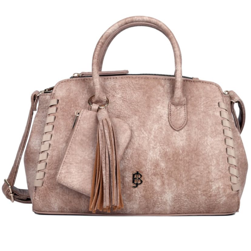 Whip Stitch Vegan Leather Satchel