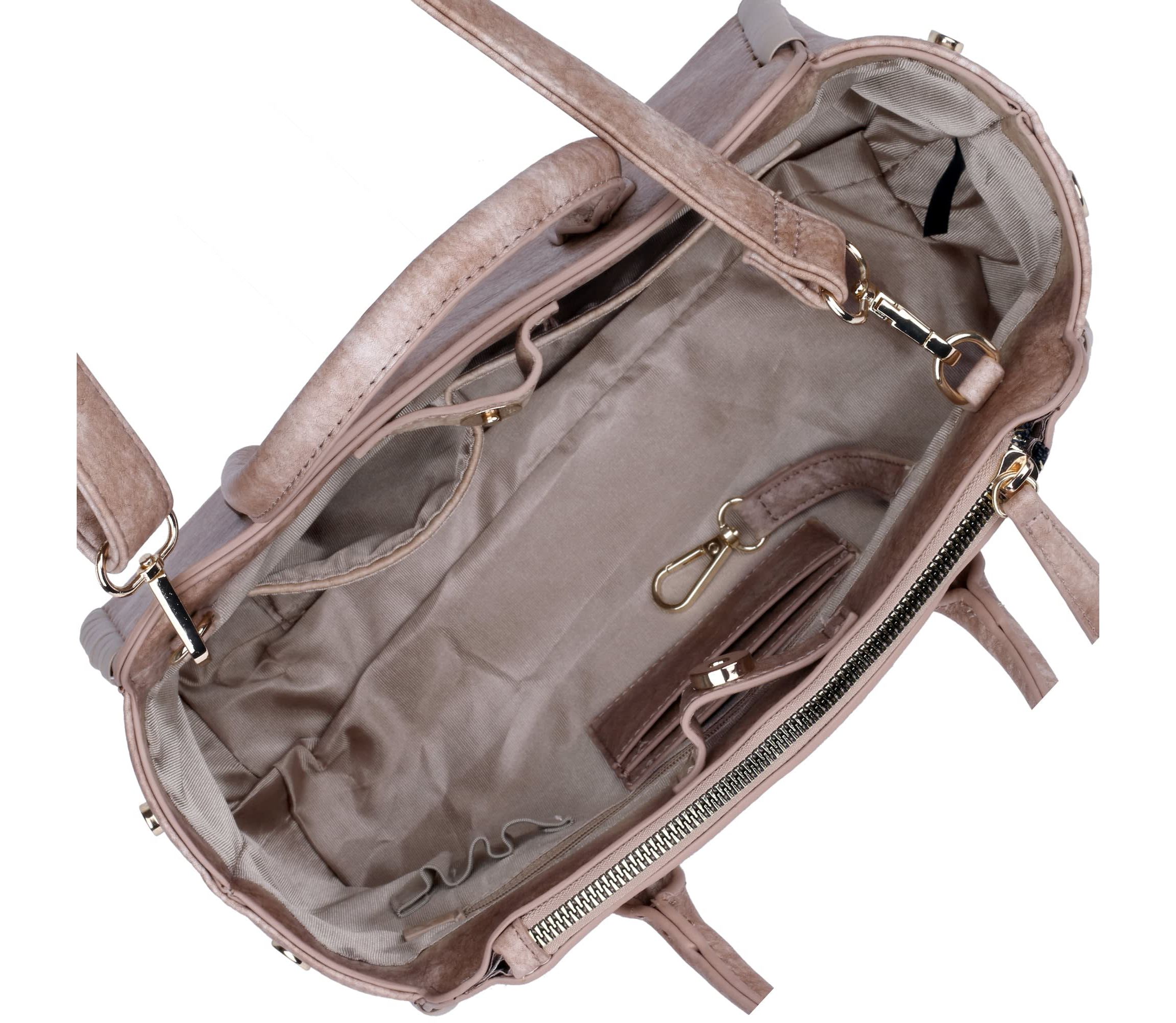 Whip Stitch Vegan Leather Satchel