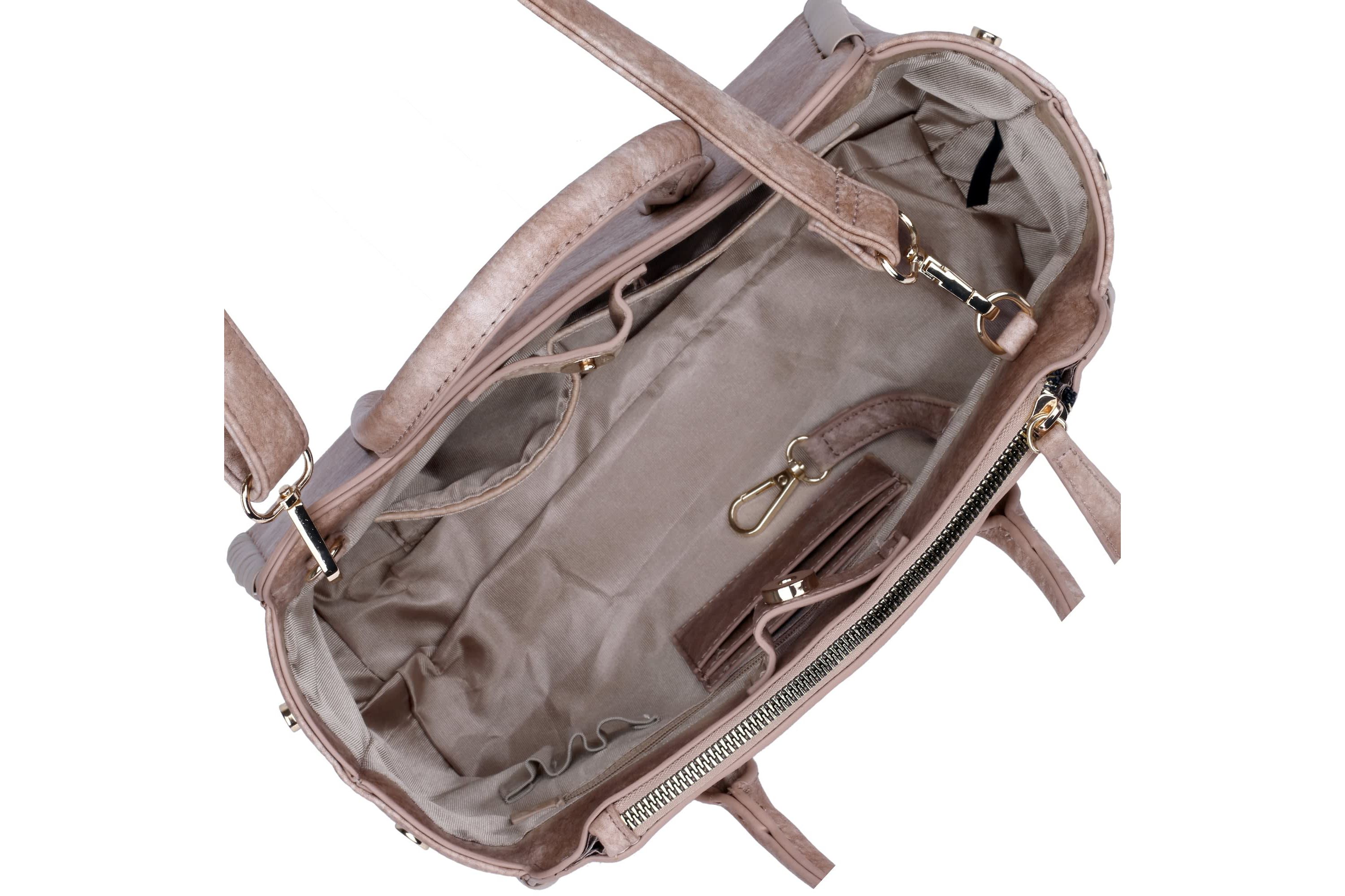 Whip Stitch Vegan Leather Satchel