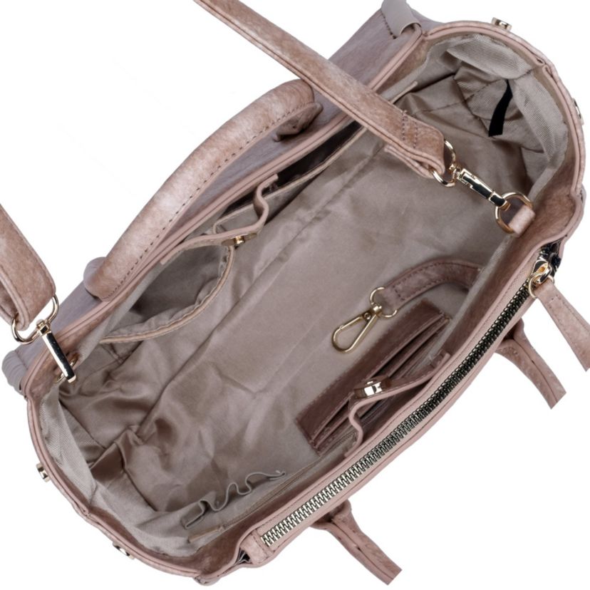 Whip Stitch Vegan Leather Satchel
