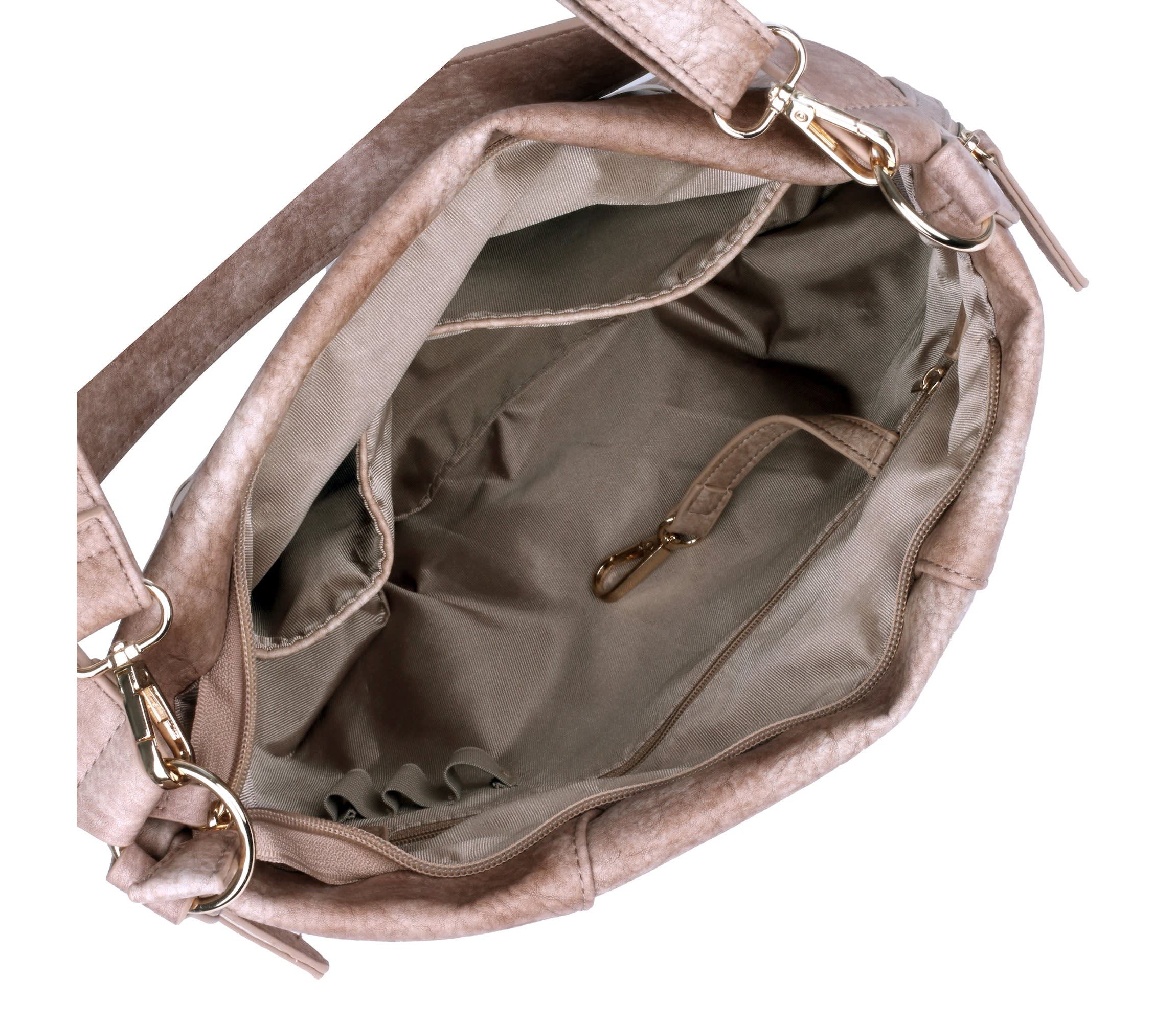 Whip Stitch Vegan Leather Hobo Bag