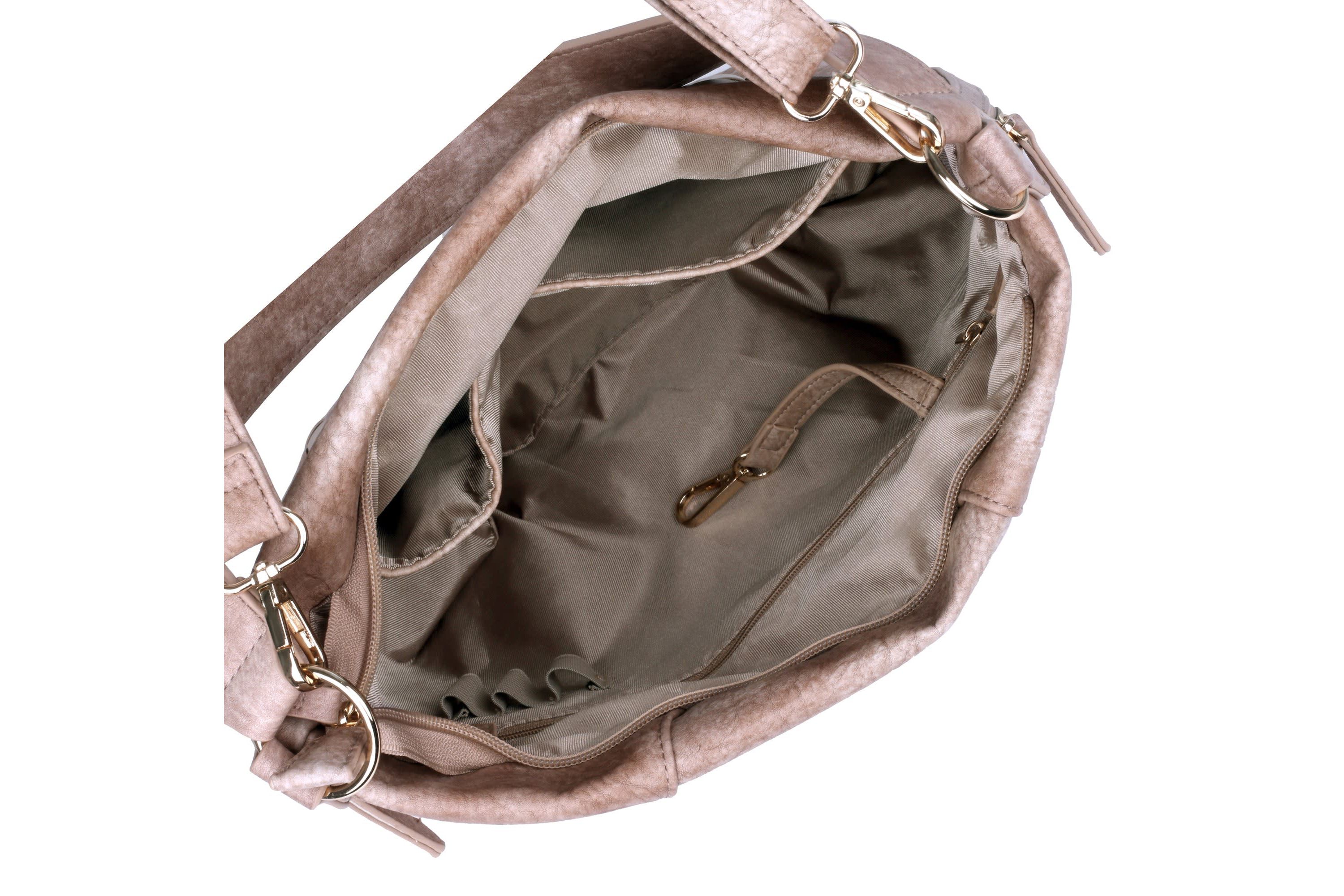 Whip Stitch Vegan Leather Hobo Bag