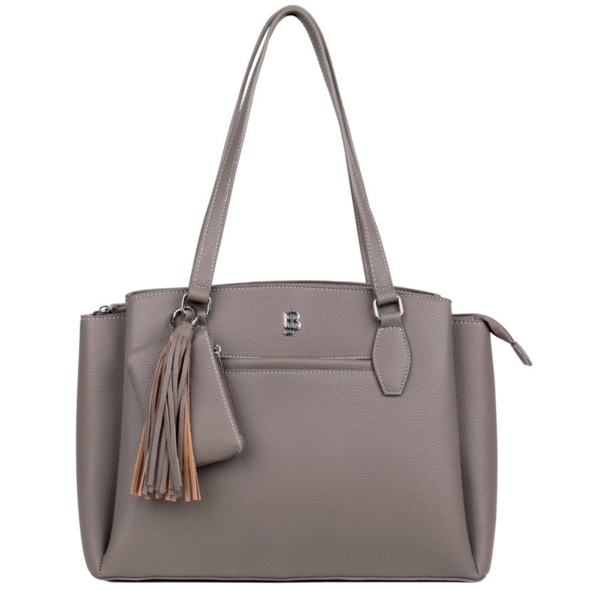 Pebble Vegan Leather Triple Compartment Satchel