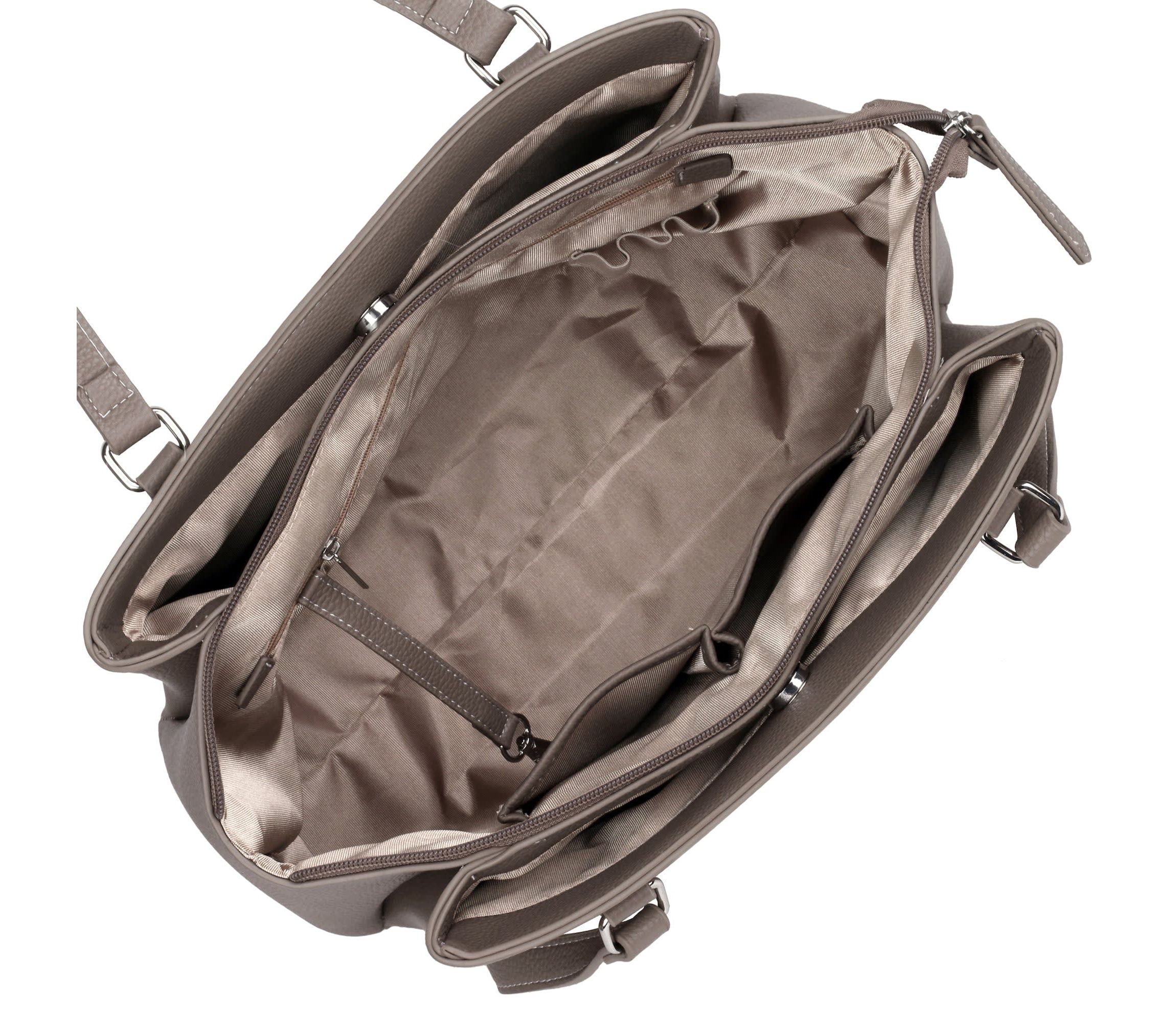 Pebble Vegan Leather Triple Compartment Satchel