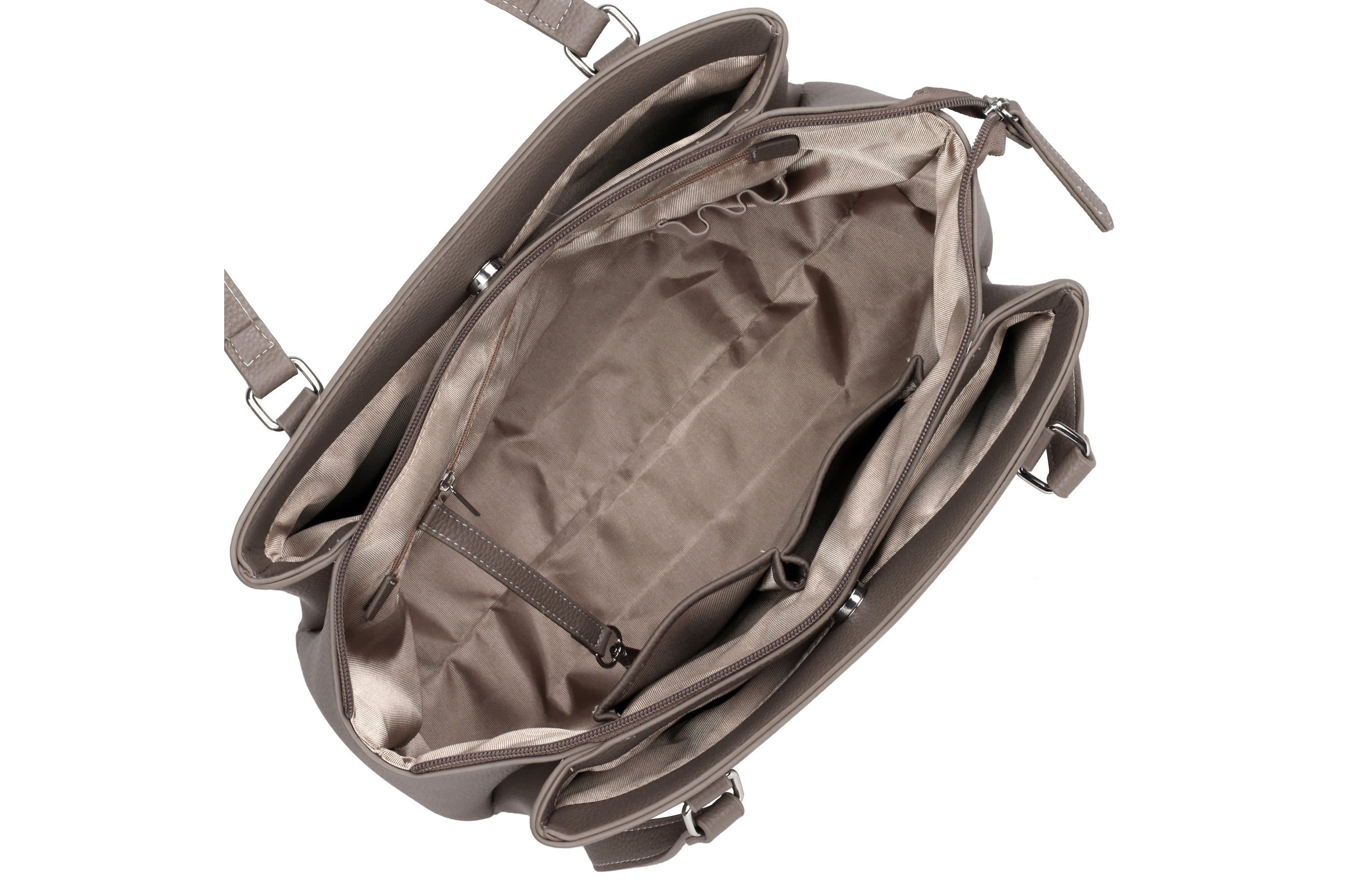 Pebble Vegan Leather Triple Compartment Satchel
