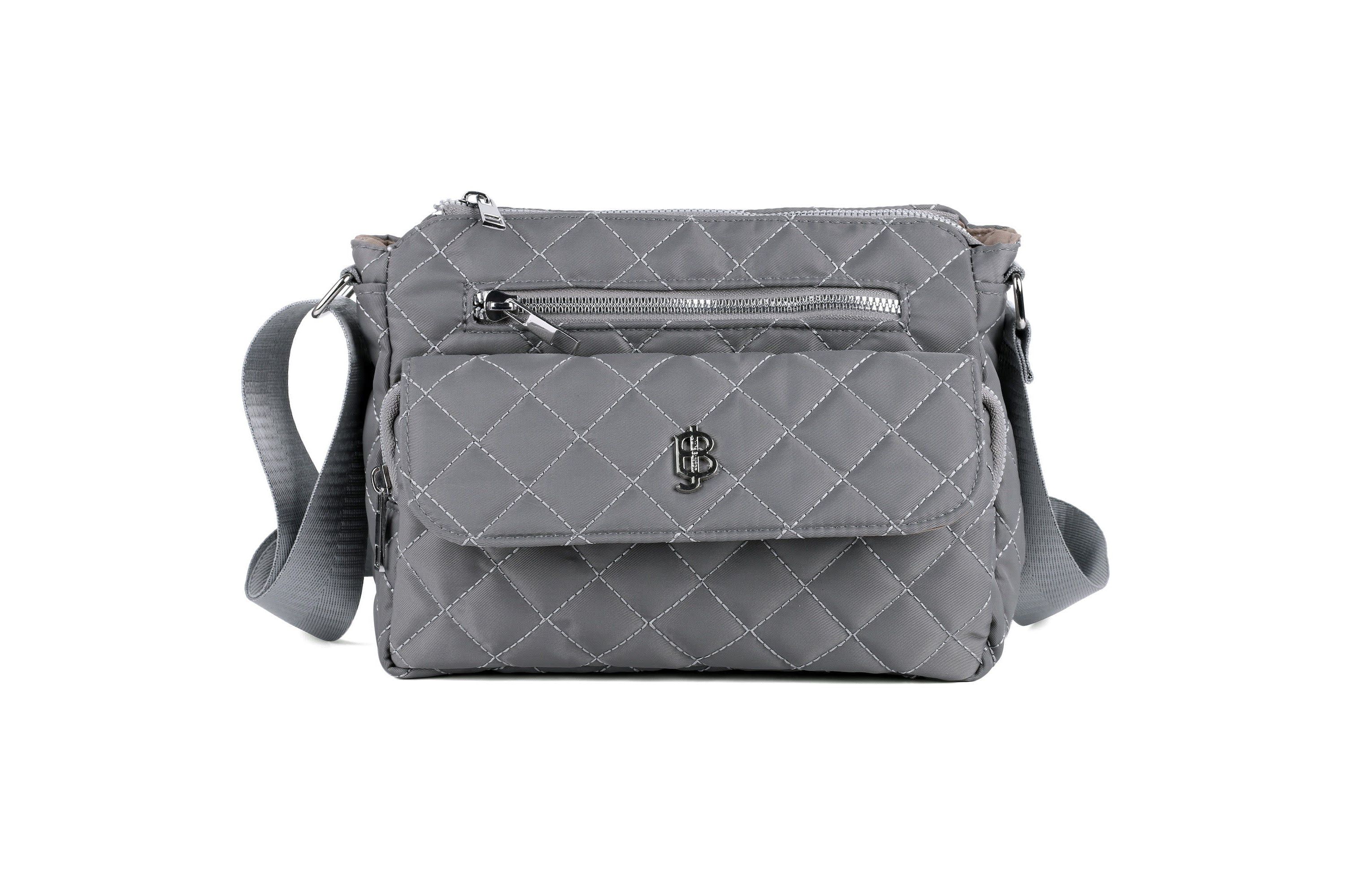 Quilted Nylon Organizer Crossbody