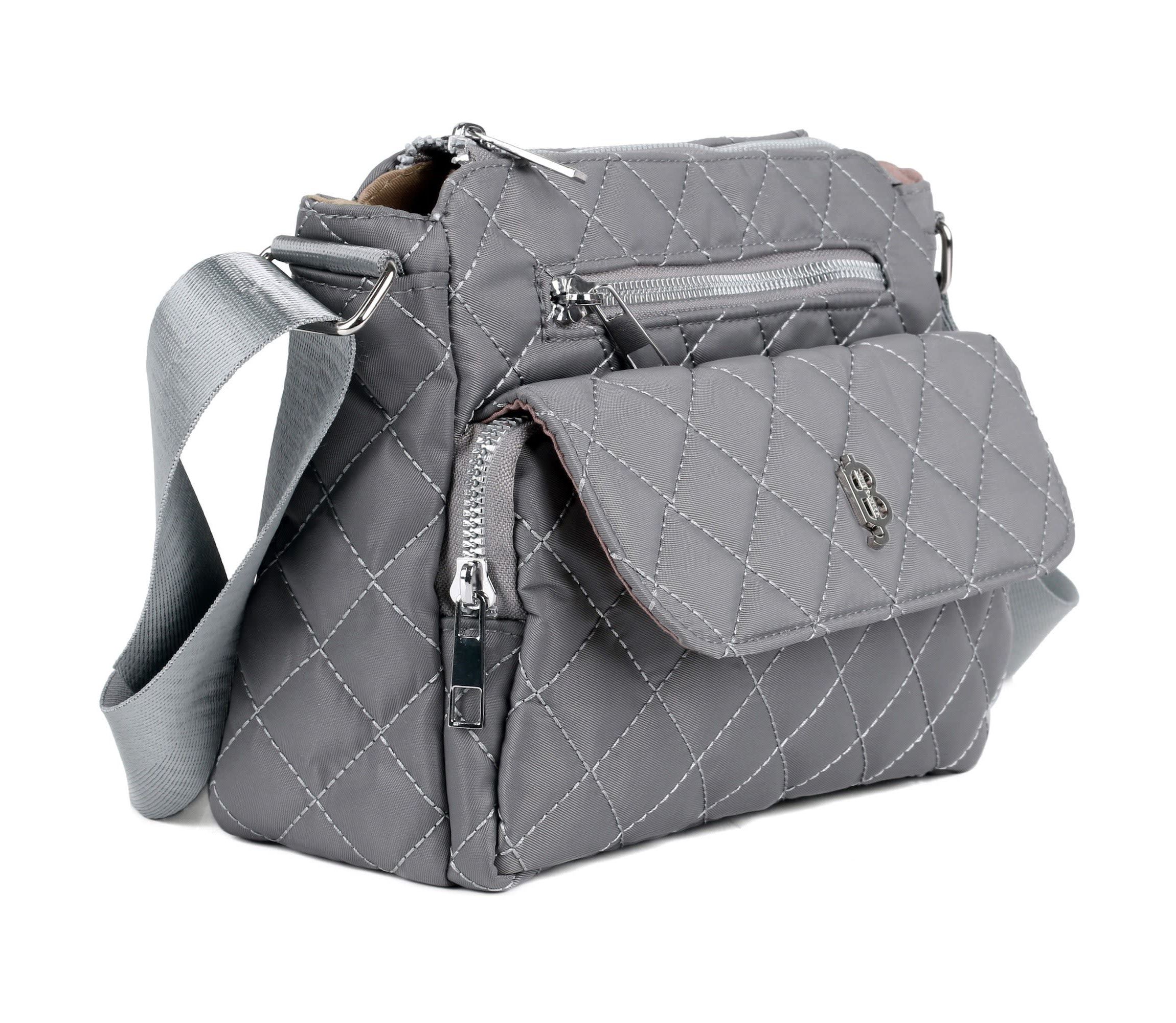 Quilted Nylon Organizer Crossbody
