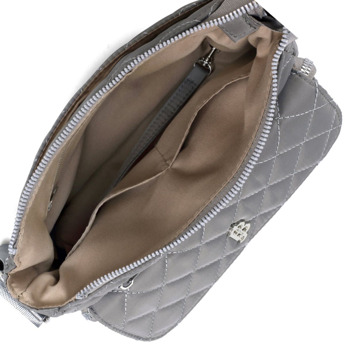 Quilted Nylon Organizer Crossbody