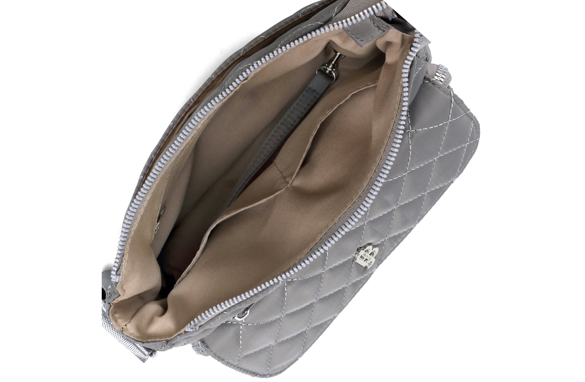 Quilted Nylon Organizer Crossbody