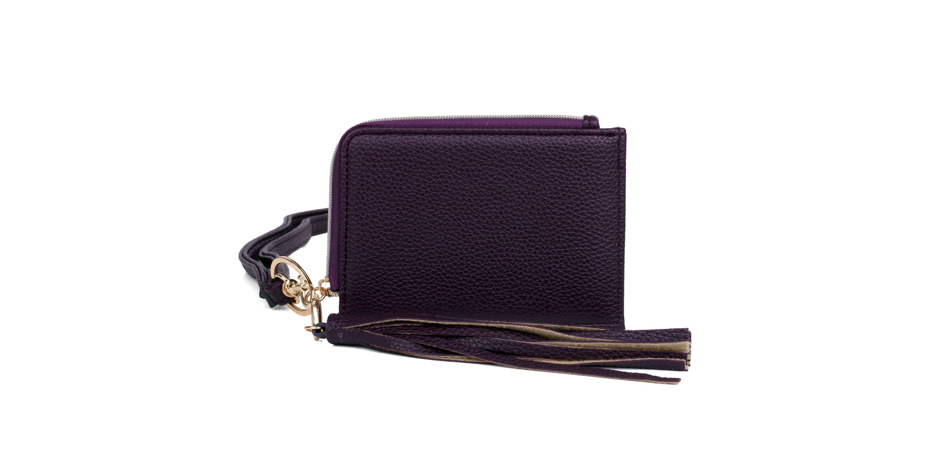 Pebble Vegan Leather L-zip Wallet