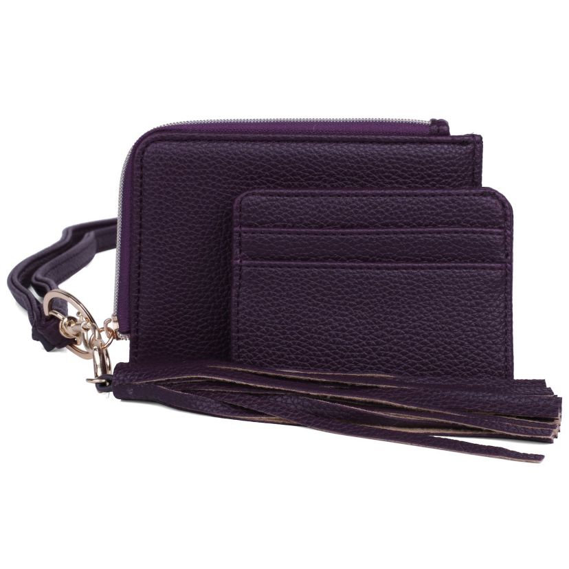 Pebble Vegan Leather L-zip Wallet