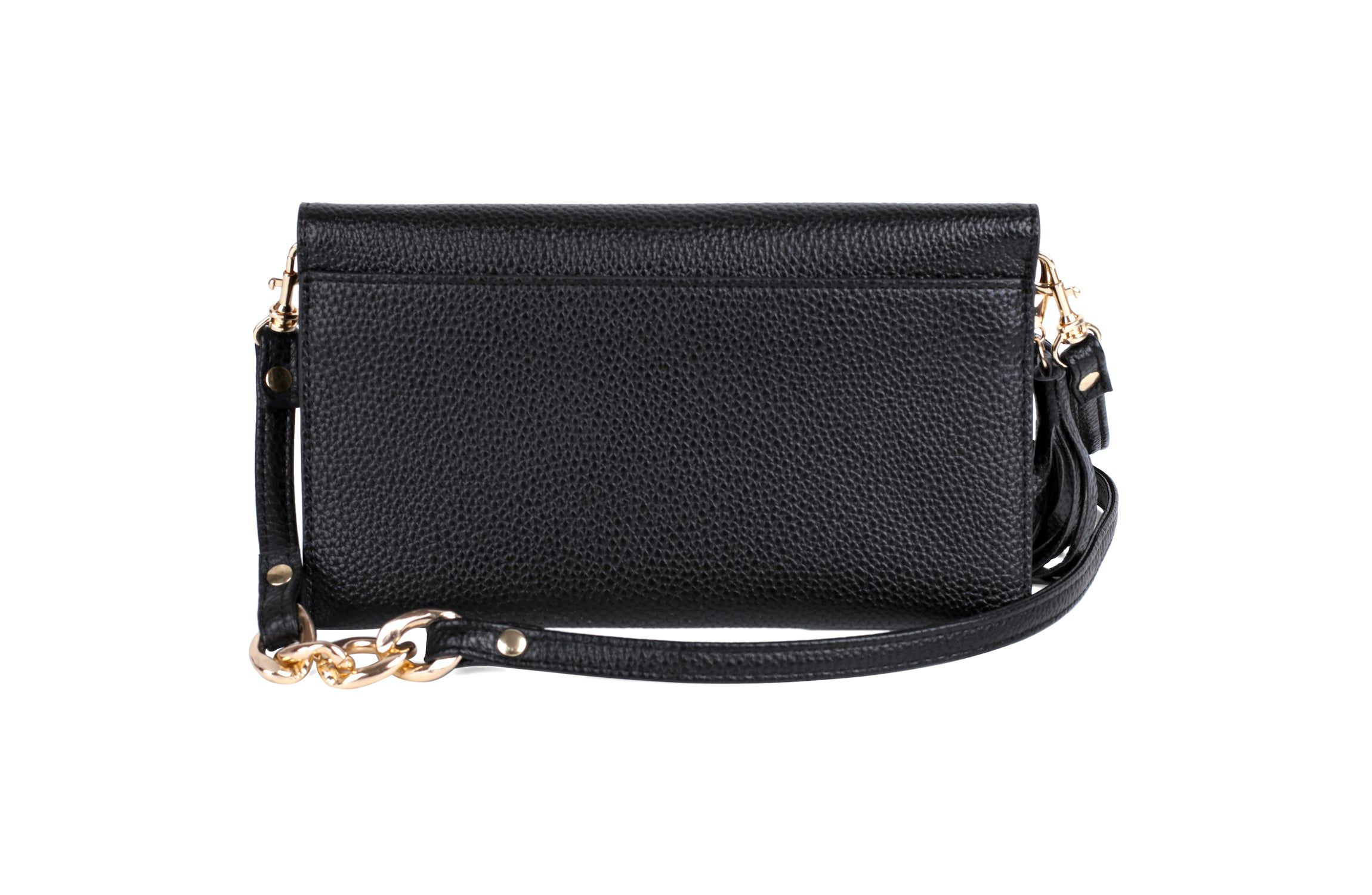 Solid Pebble Vegan Leather East West Cell Phone Bag