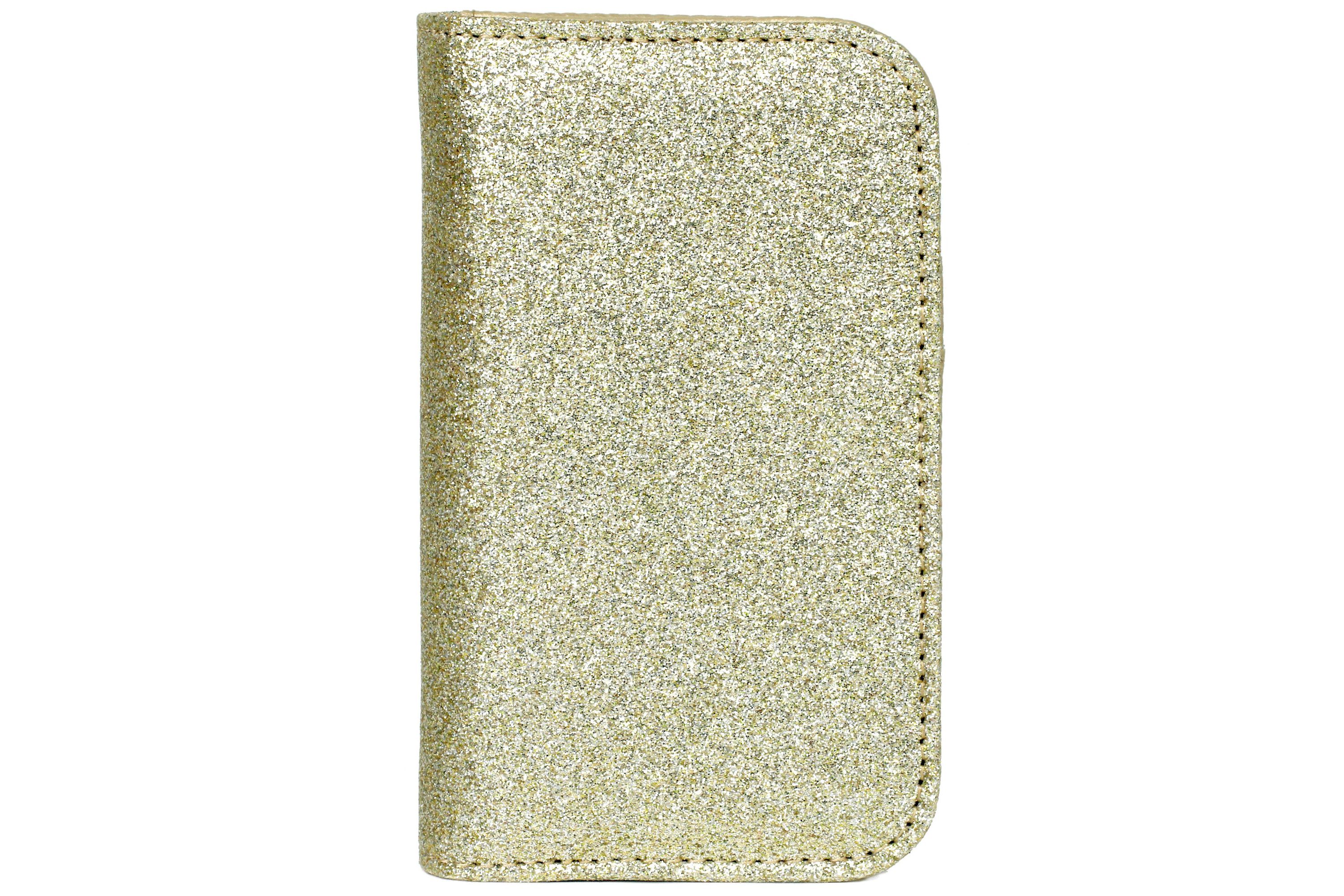 Sparkle Vegan Leather Snap Card Case