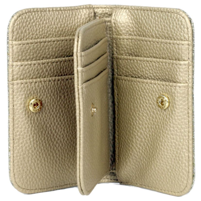 Sparkle Vegan Leather Snap Card Case