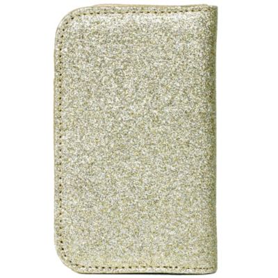 Sparkle Vegan Leather Snap Card Case