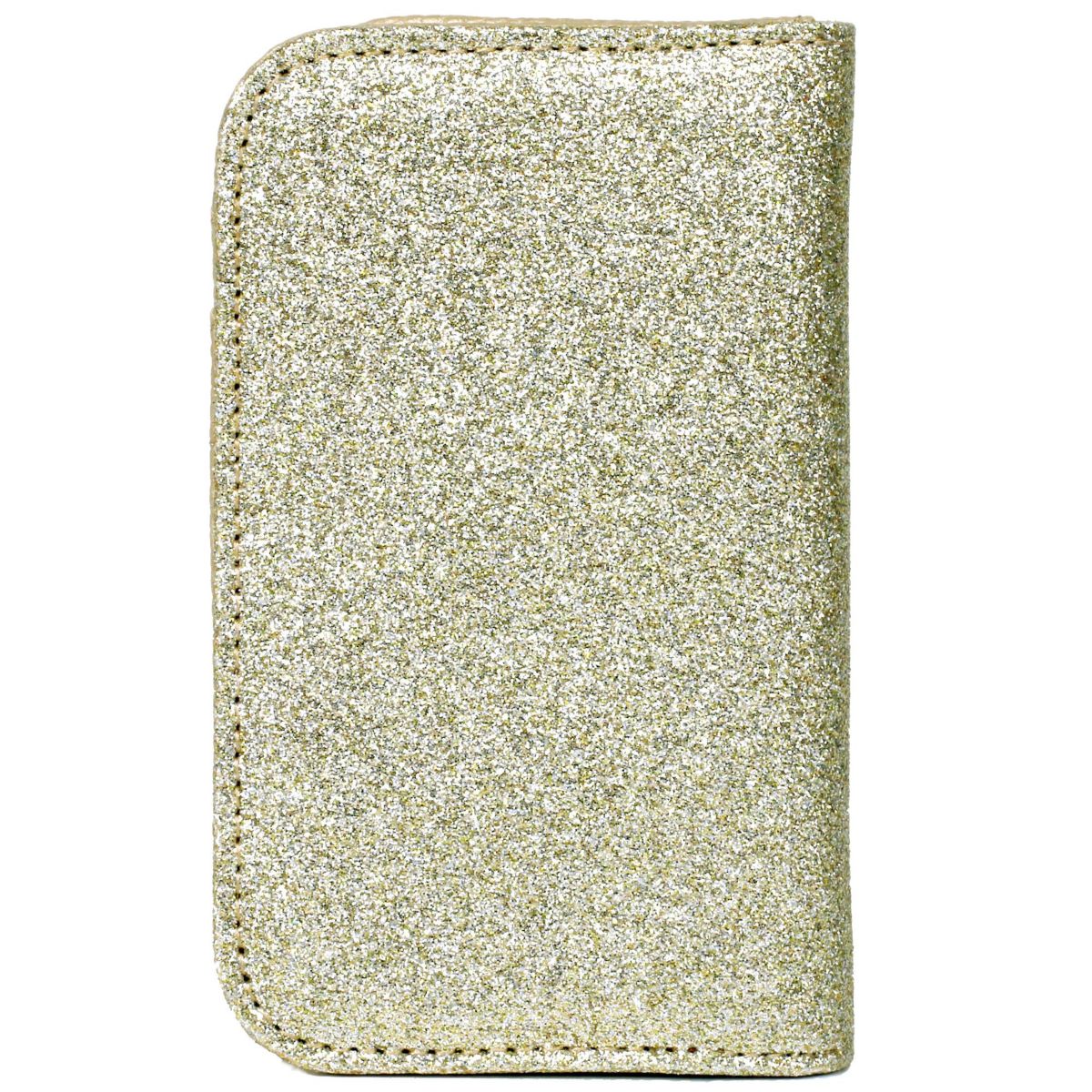 Sparkle Vegan Leather Snap Card Case