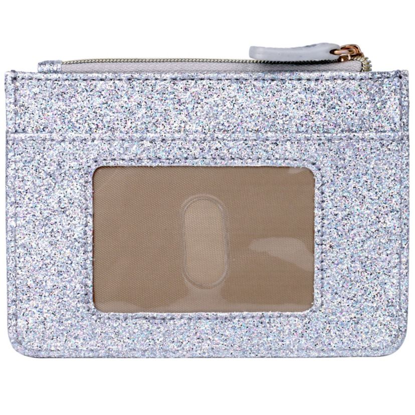 Sparkle Vegan Leather Slot Coin Case