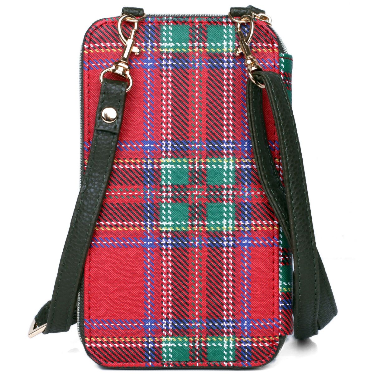 Xmas Tartan Printed Vegan Leather Everywhere Wallet