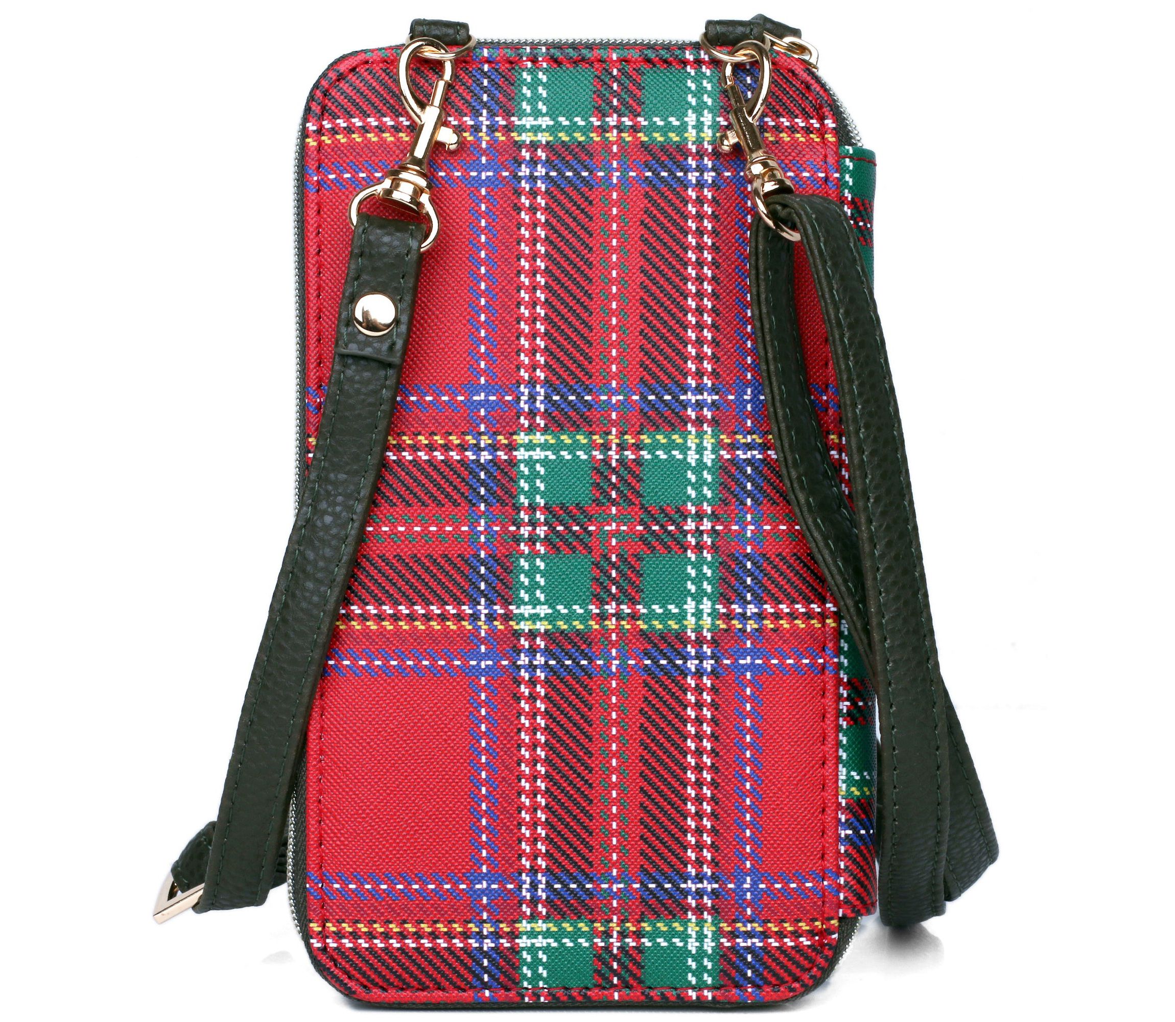 Xmas Tartan Printed Vegan Leather Everywhere Wallet